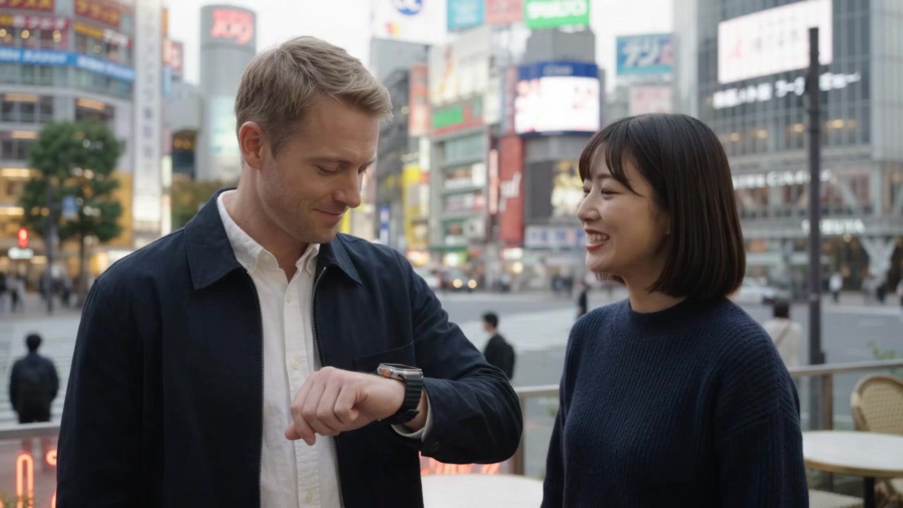 Rayove Watchを介した会話の場面
